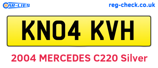 KN04KVH are the vehicle registration plates.