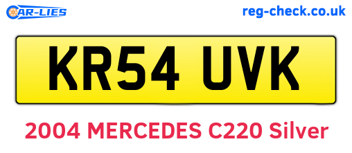 KR54UVK are the vehicle registration plates.