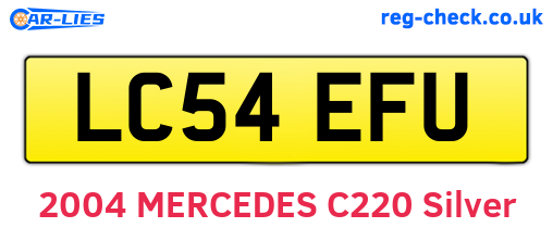 LC54EFU are the vehicle registration plates.