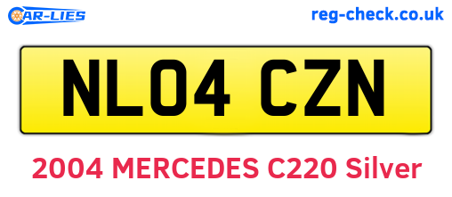 NL04CZN are the vehicle registration plates.
