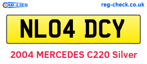 NL04DCY are the vehicle registration plates.