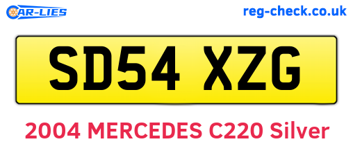 SD54XZG are the vehicle registration plates.