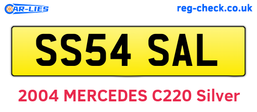 SS54SAL are the vehicle registration plates.