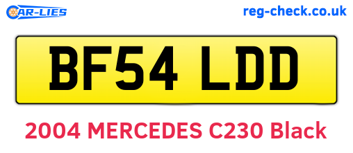 BF54LDD are the vehicle registration plates.