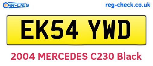 EK54YWD are the vehicle registration plates.