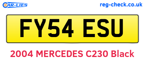 FY54ESU are the vehicle registration plates.