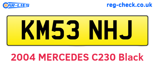 KM53NHJ are the vehicle registration plates.
