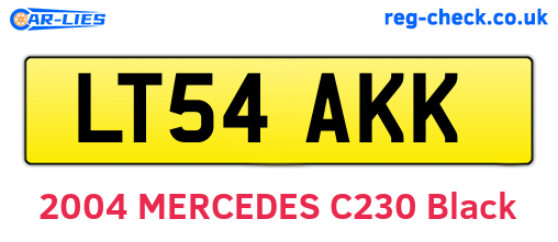 LT54AKK are the vehicle registration plates.
