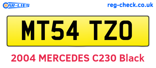 MT54TZO are the vehicle registration plates.