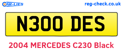 N300DES are the vehicle registration plates.