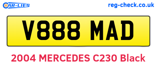 V888MAD are the vehicle registration plates.