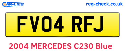 FV04RFJ are the vehicle registration plates.