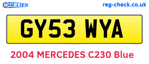 GY53WYA are the vehicle registration plates.