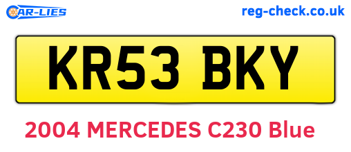 KR53BKY are the vehicle registration plates.