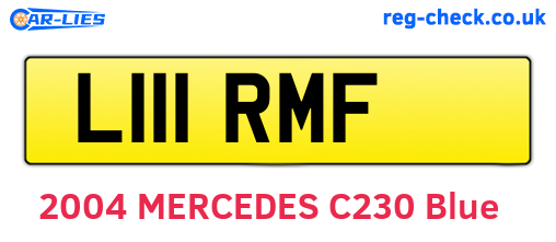 L111RMF are the vehicle registration plates.