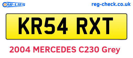 KR54RXT are the vehicle registration plates.