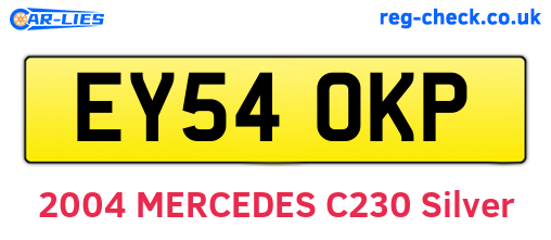 EY54OKP are the vehicle registration plates.