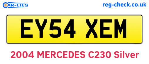 EY54XEM are the vehicle registration plates.