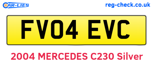 FV04EVC are the vehicle registration plates.