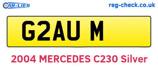 G2AUM are the vehicle registration plates.