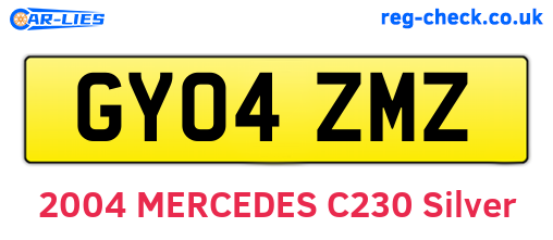 GY04ZMZ are the vehicle registration plates.