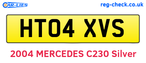 HT04XVS are the vehicle registration plates.