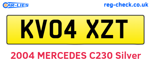 KV04XZT are the vehicle registration plates.