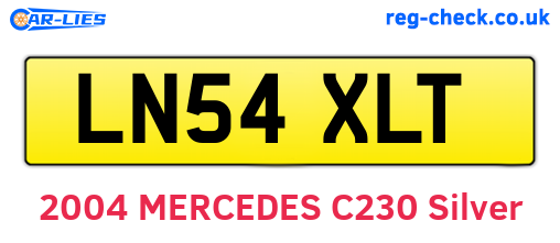 LN54XLT are the vehicle registration plates.