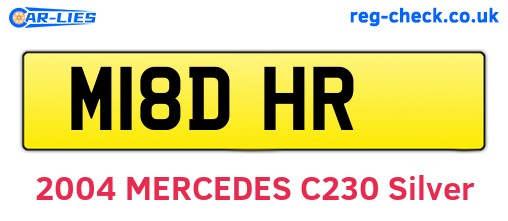 M18DHR are the vehicle registration plates.