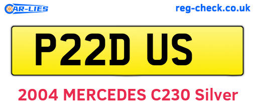 P22DUS are the vehicle registration plates.
