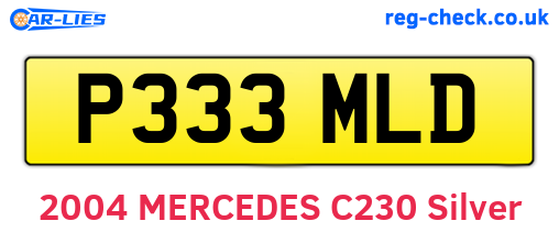 P333MLD are the vehicle registration plates.