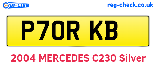 P70RKB are the vehicle registration plates.