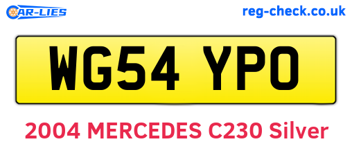 WG54YPO are the vehicle registration plates.