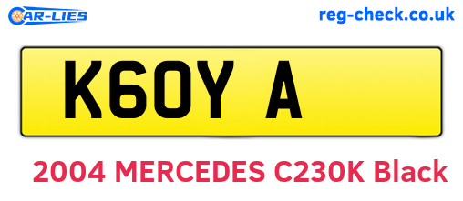 K6OYA are the vehicle registration plates.