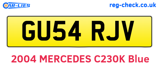 GU54RJV are the vehicle registration plates.