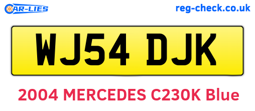 WJ54DJK are the vehicle registration plates.