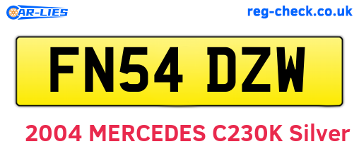 FN54DZW are the vehicle registration plates.