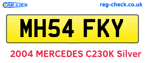 MH54FKY are the vehicle registration plates.