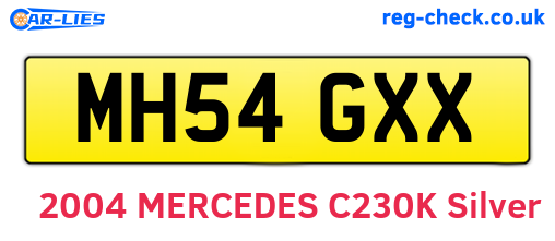 MH54GXX are the vehicle registration plates.