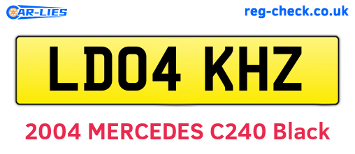 LD04KHZ are the vehicle registration plates.