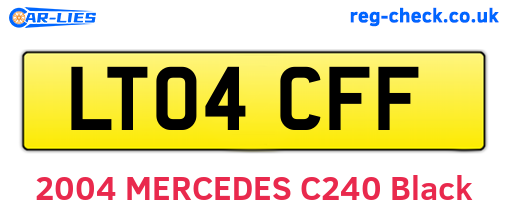LT04CFF are the vehicle registration plates.