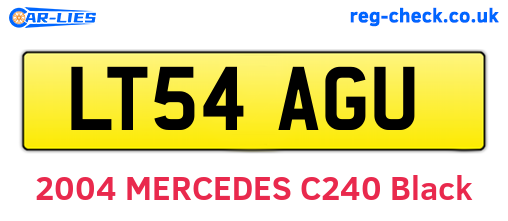 LT54AGU are the vehicle registration plates.