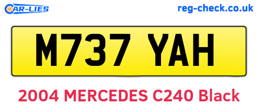 M737YAH are the vehicle registration plates.