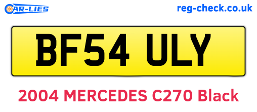 BF54ULY are the vehicle registration plates.