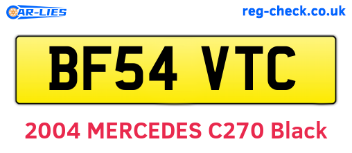 BF54VTC are the vehicle registration plates.