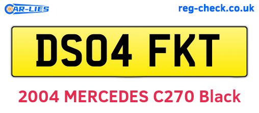 DS04FKT are the vehicle registration plates.