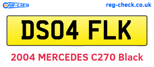 DS04FLK are the vehicle registration plates.