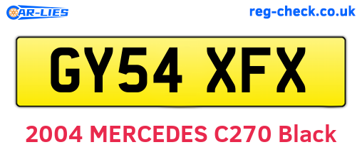 GY54XFX are the vehicle registration plates.