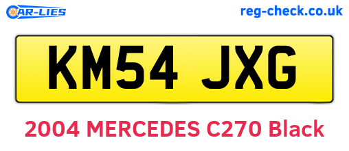KM54JXG are the vehicle registration plates.
