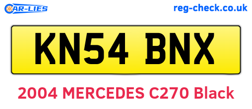 KN54BNX are the vehicle registration plates.